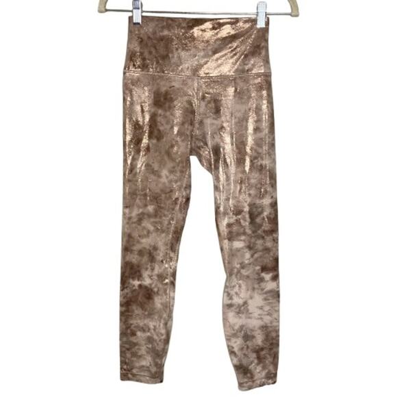 Lululemon Align High-Rise Pant Size 6 25" Shine Diamond Dye Misty Shell Cacao - Picture 1 of 16